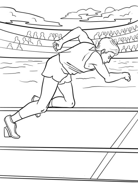 Легкоатлет раскраска
