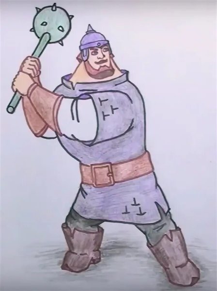 Илья Муромец портрет рисунок