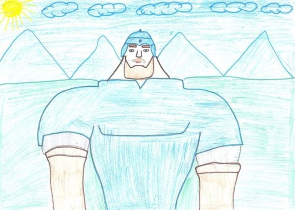 Три богатыря карандашом