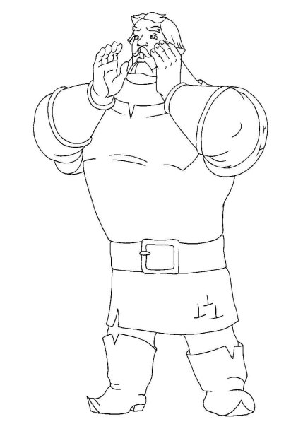 Богатырь на коне рисование