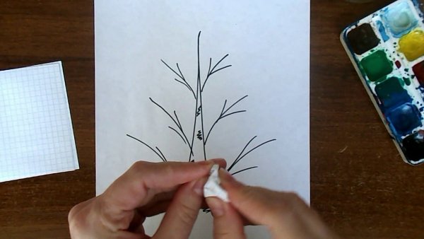 Штрихи цветы карандашом