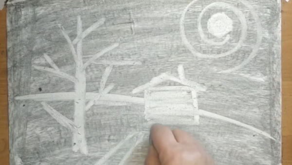 Рисование ластиком в детском саду