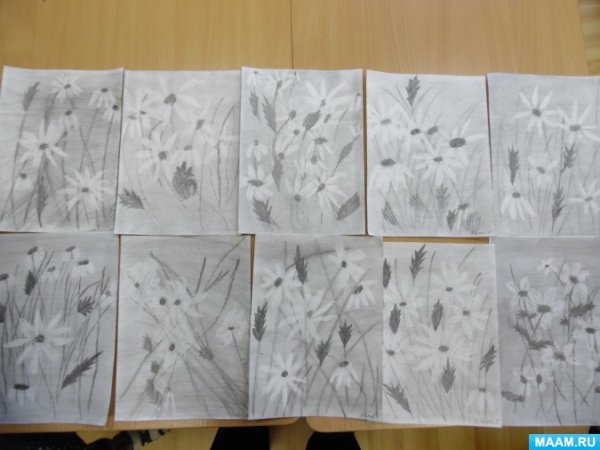 Рисование карандашом и ластиком