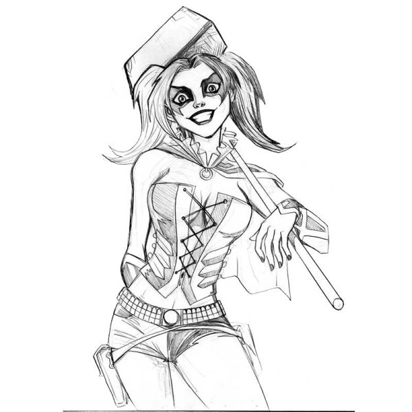 Харли Квин арт карандаш