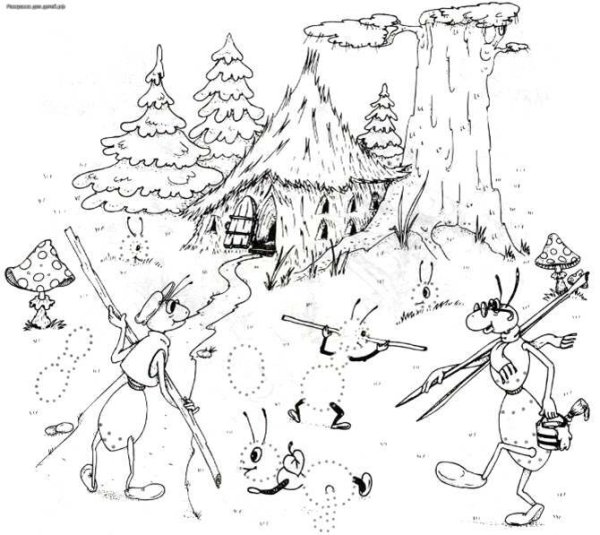 Муравей раскраска