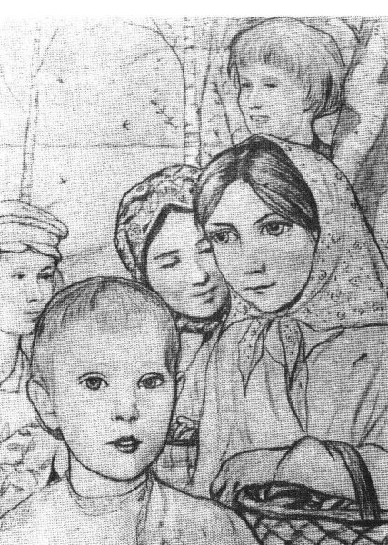 Крестьянские дети иллюстрации