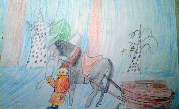 Иллюстрация к крестьянские дети легко