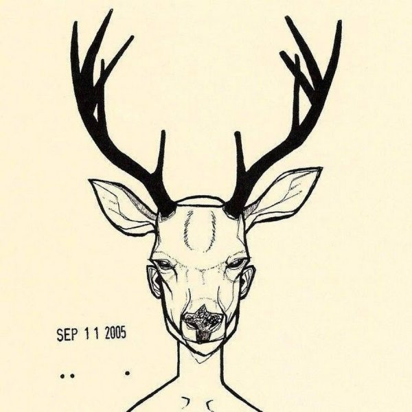 Олень простой арт