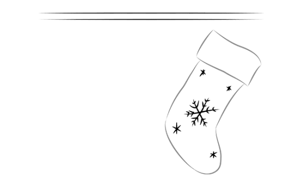 Новогодние носки для срисовки