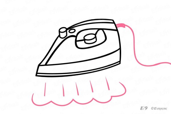 Утюг рисунок для детей карандашом