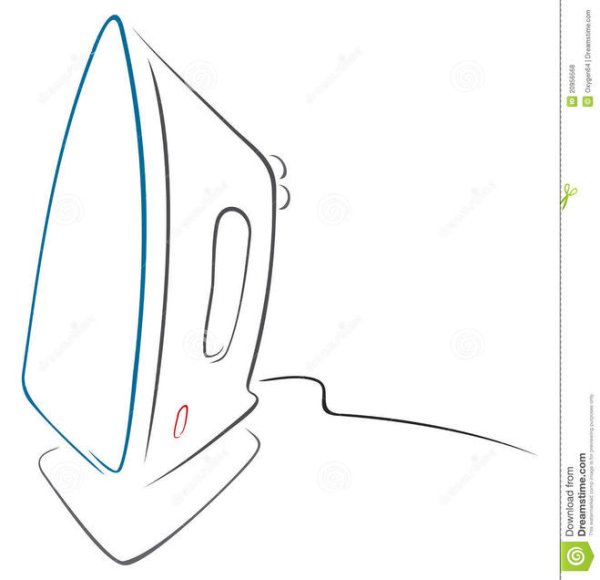 Утюг в розетке рисунок