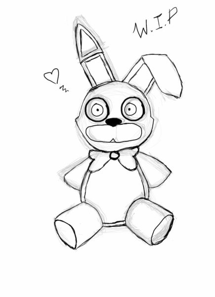 ФНАФ 1 Бонни для срисовки