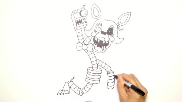 Легкий рисунок для срисовки ФНАФ