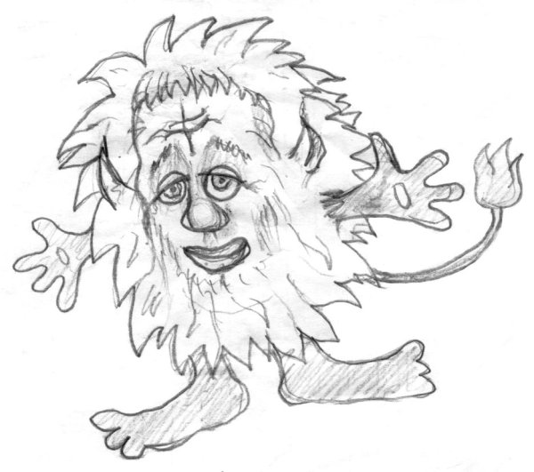 Раскраска Тролль страшный