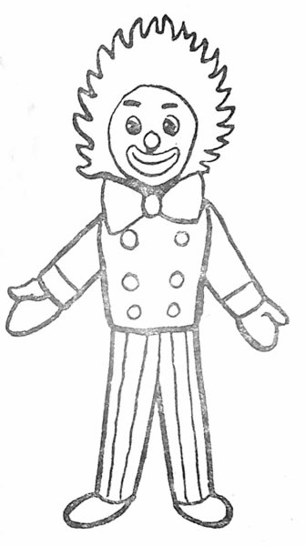 Костюм клоуна рисование