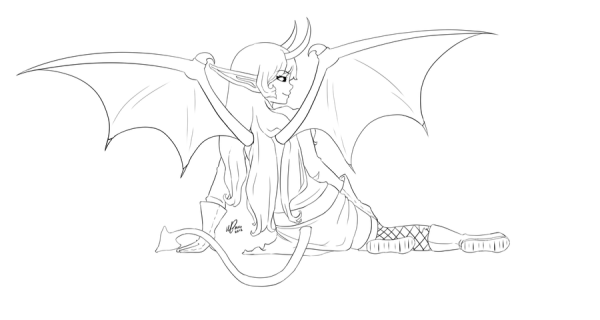 Демон раскраска для детей