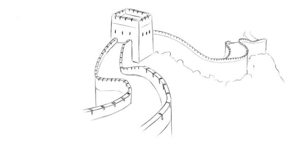 Великая китайская стена рисунок