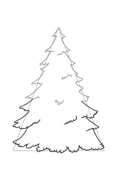 Елка карандашом