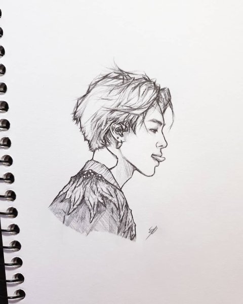 БТС зарисовки Чимин