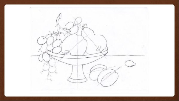 Натюрморт ваза с цветами карандашом