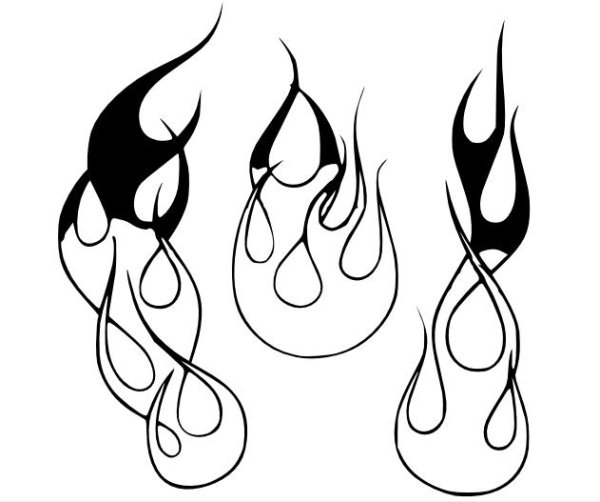 Огонь нарисованный