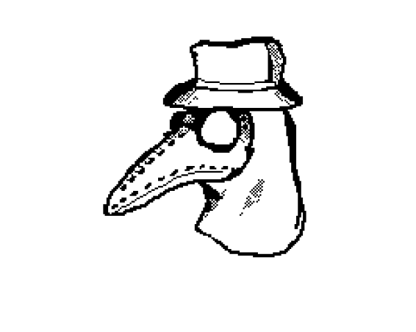 Рисовка чумного доктора