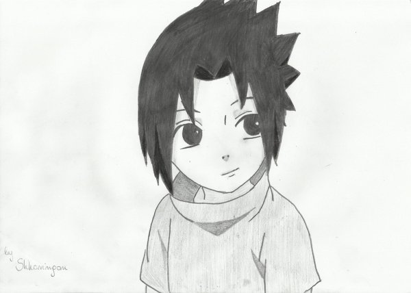 Голова Саске для срисовки