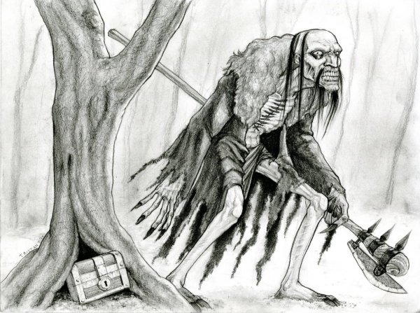 Кощей Бессмертный рисунок карандашом