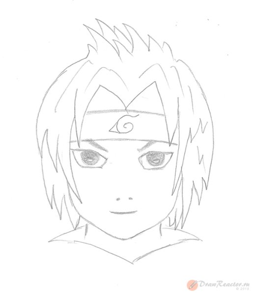Саске Учиха для срисовки