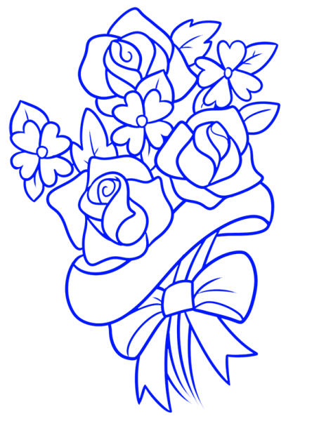 Букет для срисовки