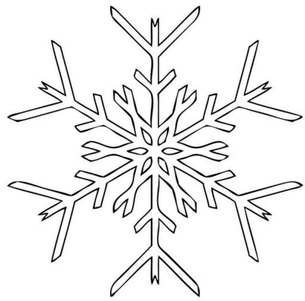 Снежинки карандашом