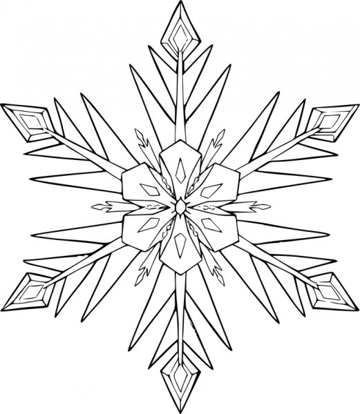 Снежинка рисунок карандашом