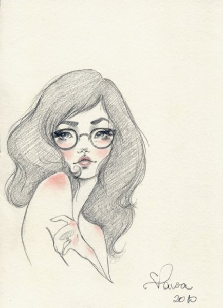 Прикольные рисунки карандашом девушек