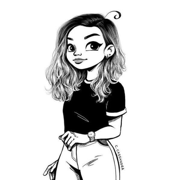 Девушка рисунок
