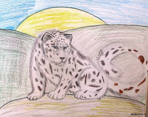 Нарисовать снежного Барса