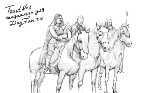 Властелин колец рисунки для срисовки