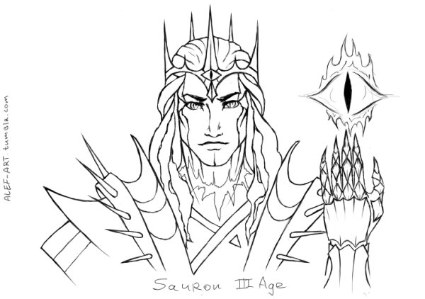Саурон рисунок