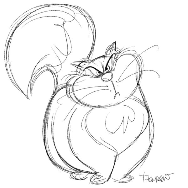 Рисунки мультяшных животных для срисовки