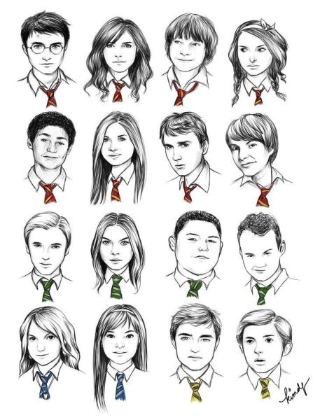 Персонажи Гарри Поттера рисунки