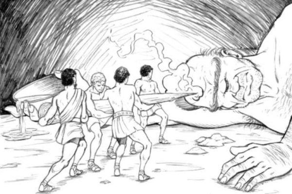 Рисунок к поэме Гомера Одиссея