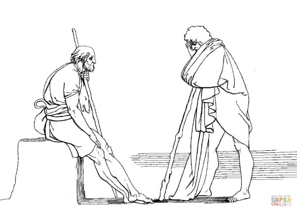 Иллюстрация к поэме Гомера Одиссея легкие