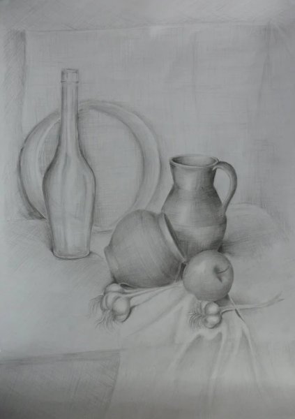 Натюрморт карандашом для начинающих