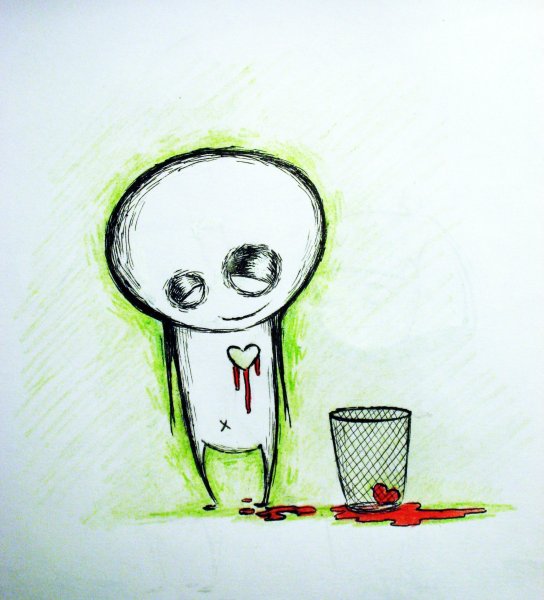 Лёгкие грустные рисунки