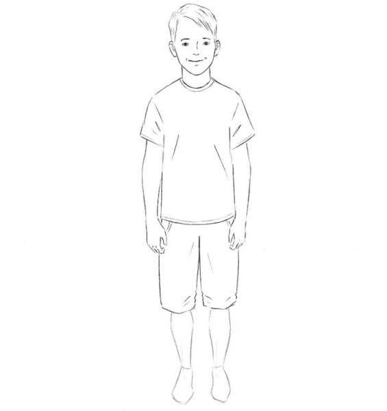 Рисунок мальчика карандашом