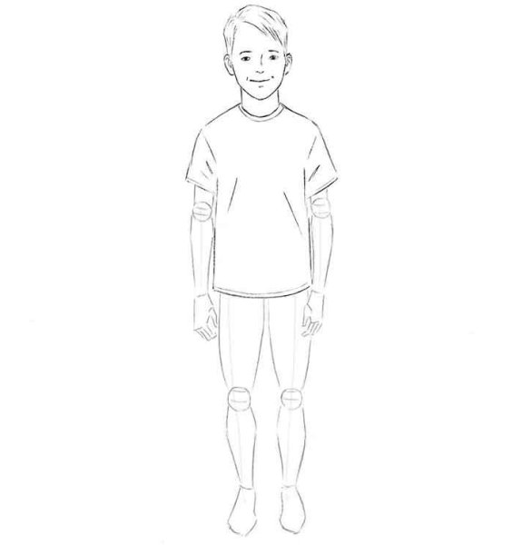 Схема рисования мальчика и девочки