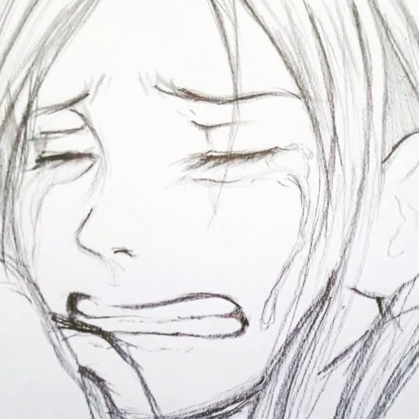 Девушка плачет рисунок карандашом