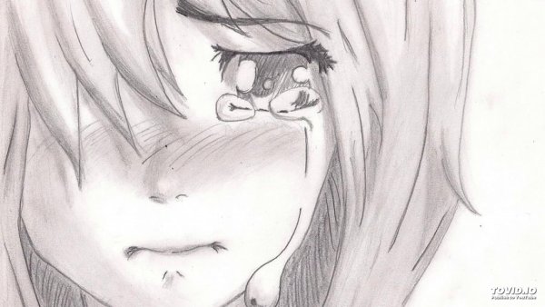 Аниме рисунки для срисовки грустные