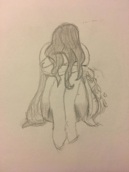 Плачущая девушка рисунок карандашом лёгкие