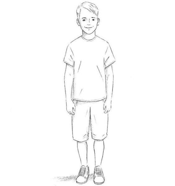 Рисунок мальчика карандашом