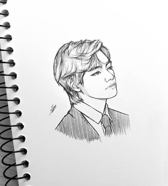BTS тэхён скетчи